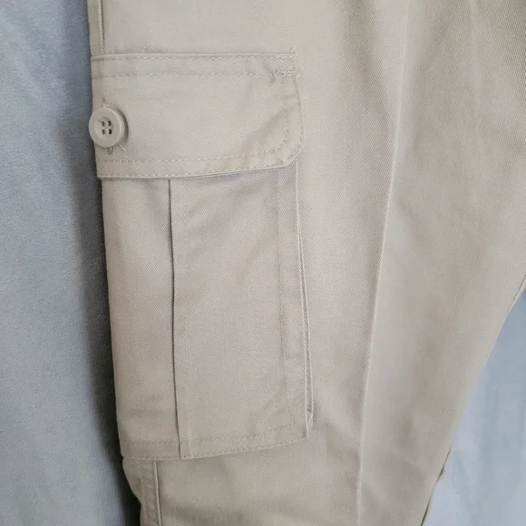 Cargo Cotton Pants, Size 38/30, Beige - Picture 6 of 7